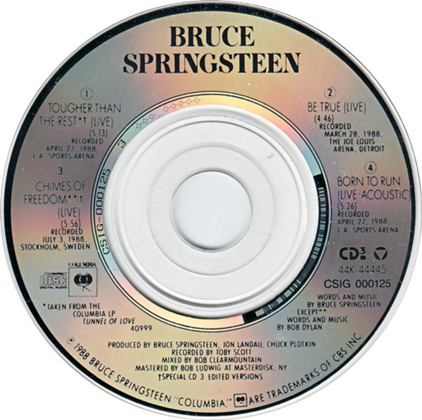 Bruce Springsteen " Live - Chimes Of Freedom " (mini cd 3 inch)