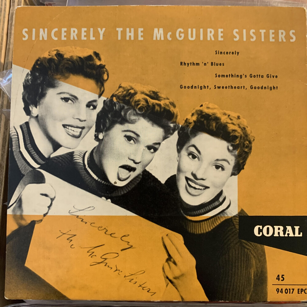 McGuire Sisters " Sincereley " 45 giri
