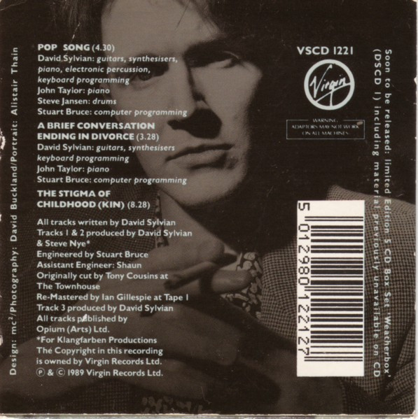 David Sylvian – Pop Song MINI CD 3 INCH