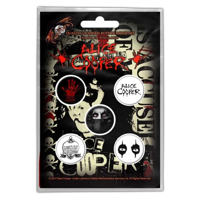 BADGE PACK ALICE COOPER ( SPILLE - PINS )