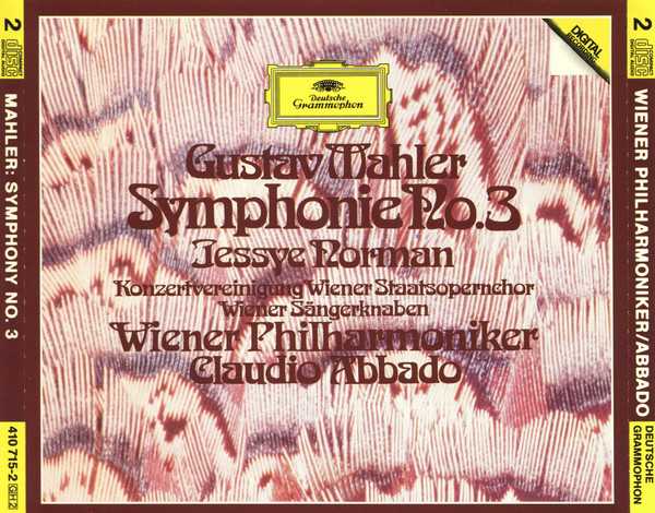 Gustav Mahler - Claudio Abbado, Wiener Philharmoniker, Die Wiener Sängerknaben, Jessye Norman, Konzertvereinigung Wiener Staatsopernchor – Symphony No. 3 CD