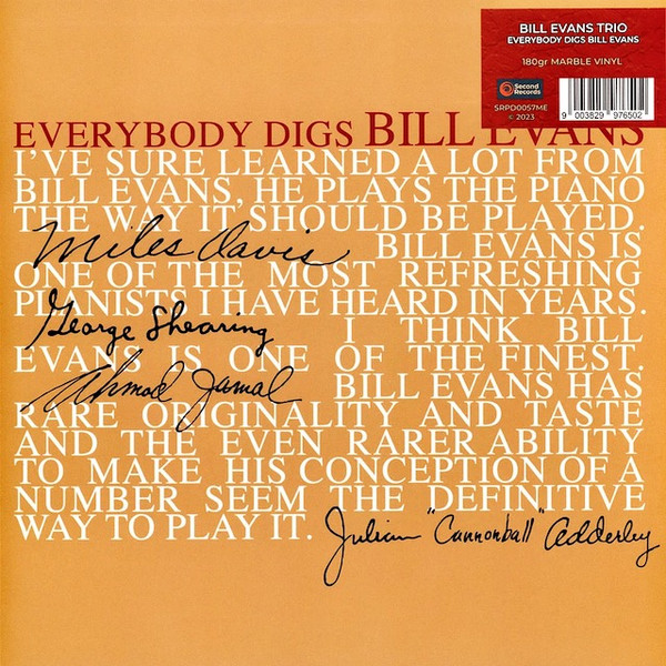 Bill Evans Trio – Everybody Digs Bill Evans LP