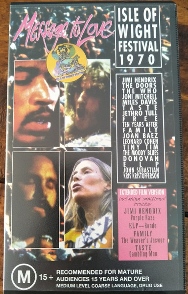 Various – Message To Love ∙ The Isle Of Wight Festival 1970 VHS